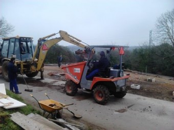 Iniciadas las obras del Parque de Lué - Concejo de Colunga