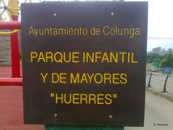 Huerres ya disfruta de la remodelación de su parque infantil y de mayores - Concejo de Colunga