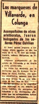 LA VISITA DE LOS MARQUESES DE VILLAVERDE - Concejo de Colunga