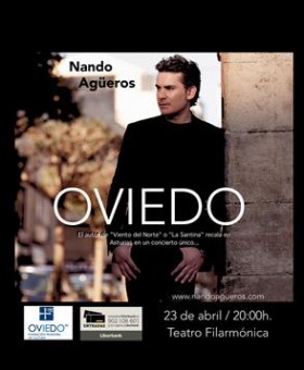 El intérprete cántabro, Nando Agüeros, de Tanea, en el Teatro Filarmónica de Oviedo - Música de hoy