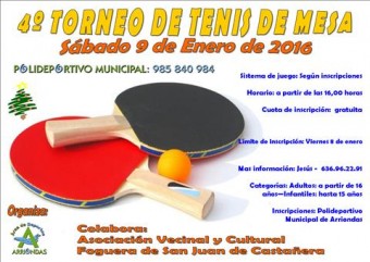 4º Torneo de Tenis de Mesa en Parres - Concejo de Parres