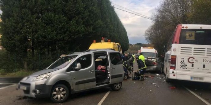 Accidente de tráfico en Villamayor - Piloña - Concejo de Piloña