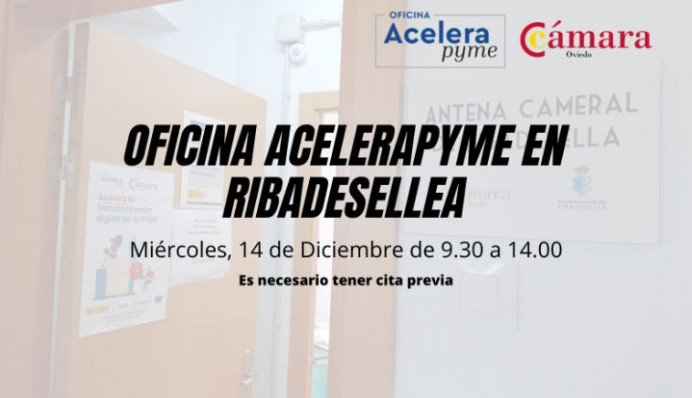 Oficina Acelera Pyme de la Cámara de Comercio de Oviedo en Ribadesella - Concejo de Ribadesella