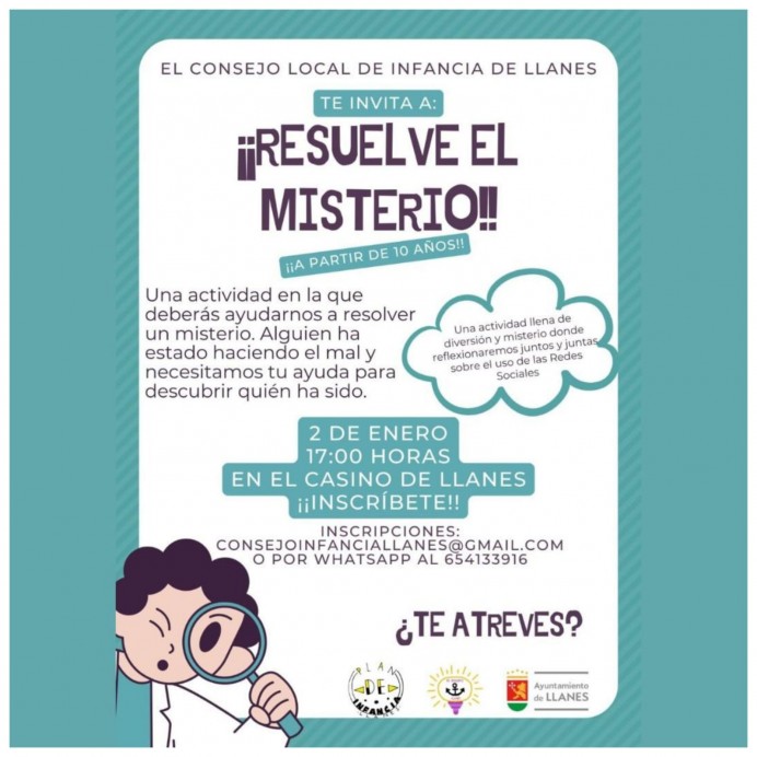 Actividad infantil en Llanes: Resuelve el misterio y reflexiona sobre las redes sociales - Concejo de Llanes