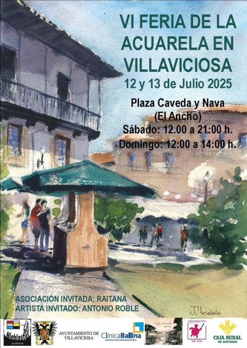 Villaviciosa acoge la VI Feria de la Acuarela los días 12 y 13 de julio - Concejo de Villaviciosa