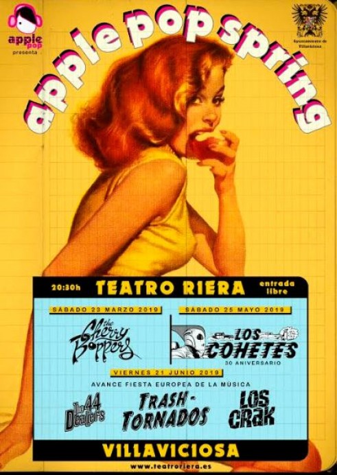 Primavera musical en Villaviciosa , con música en directo. The Cherry Boppers abren cartel este sábado en el Teatro Riera - Concejo de Villaviciosa