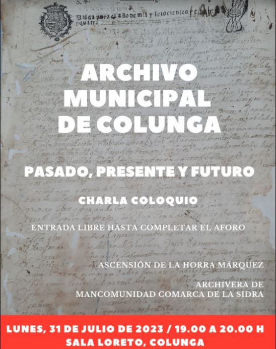 Charla coloquio sobre el Archivo Municipal  - Concejo de Colunga