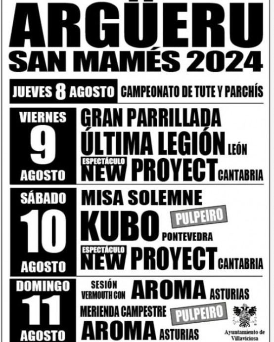 Fiestas de San Mamés 2024 en Argueru - Concejo de Villaviciosa