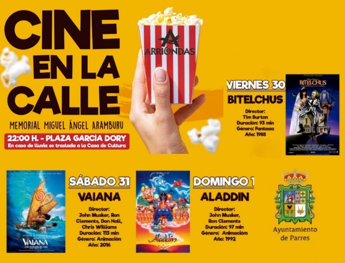 Cine en la Calle en Arriondas continúa este fin de semana - Concejo de Parres