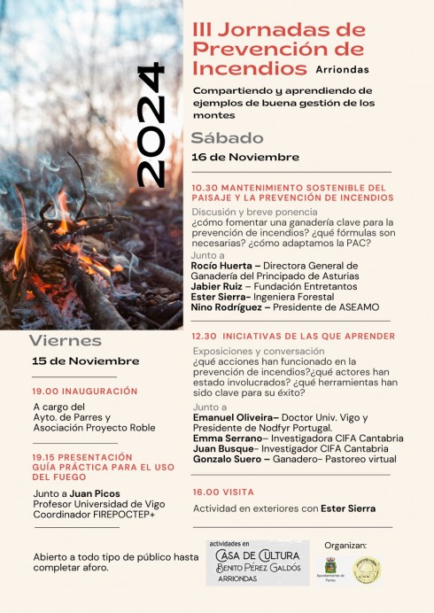 III Jornadas de prevención de incendios en Arriondas: Un encuentro para la reflexión y acción colectiva - Concejo de Parres