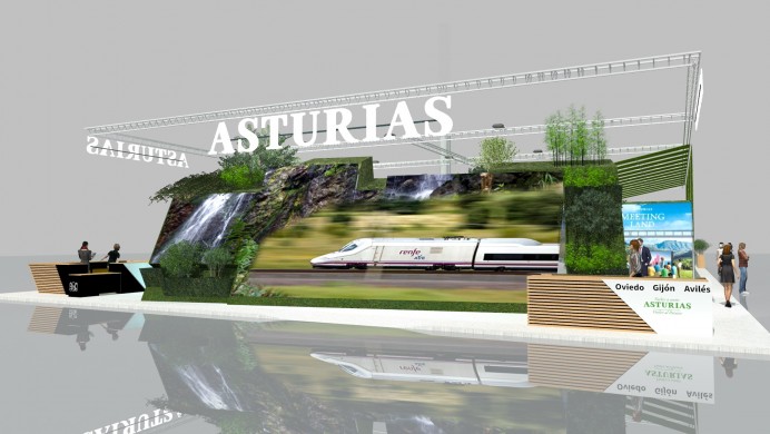 La alta velocidad ferroviaria y el rico paisaje del Paraíso Natural, protagonistas del estand de Asturias en Fitur - Asturias