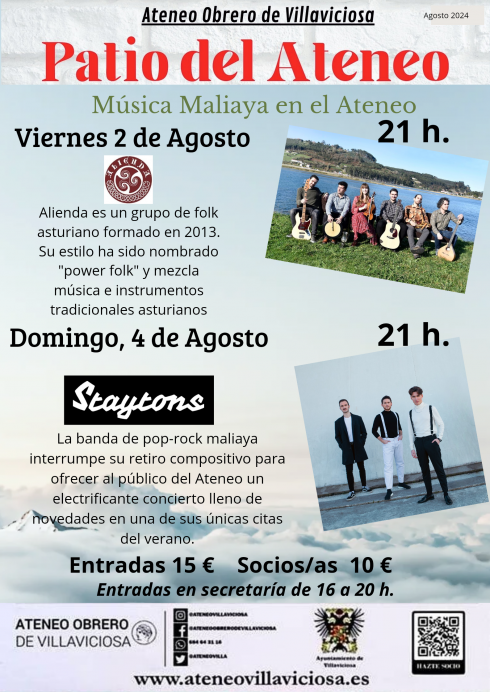 Eventos musicales en el patio del Ateneo - Concejo de Villaviciosa