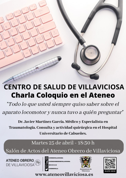 Charla sobre traumatología en el Ateneo de Villaviciosa - Concejo de Villaviciosa