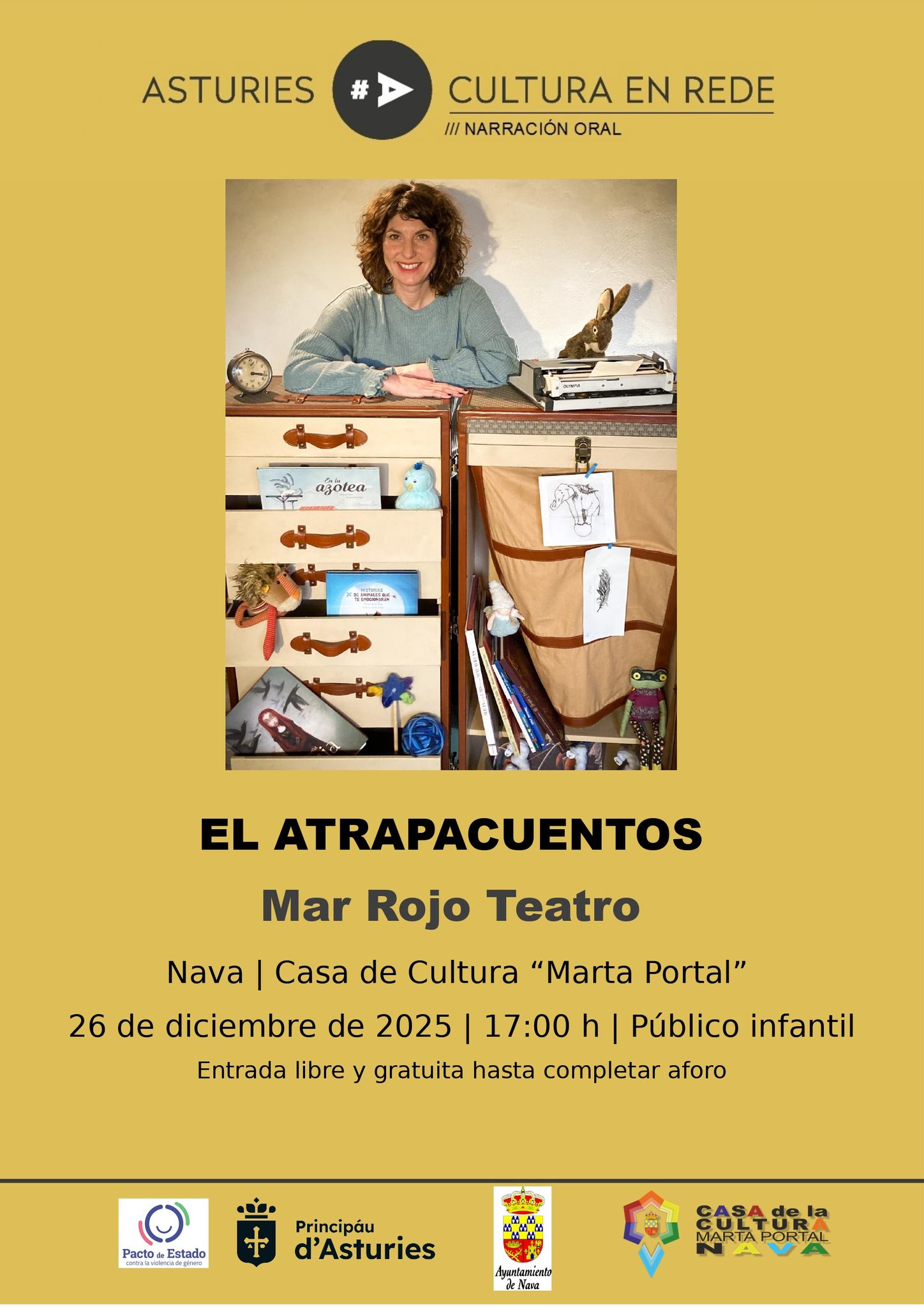 ‘El Atrapacuentos’ protagoniza una nueva sesión de La Hora del Cuento en la Biblioteca de Nava - Concejo de Nava