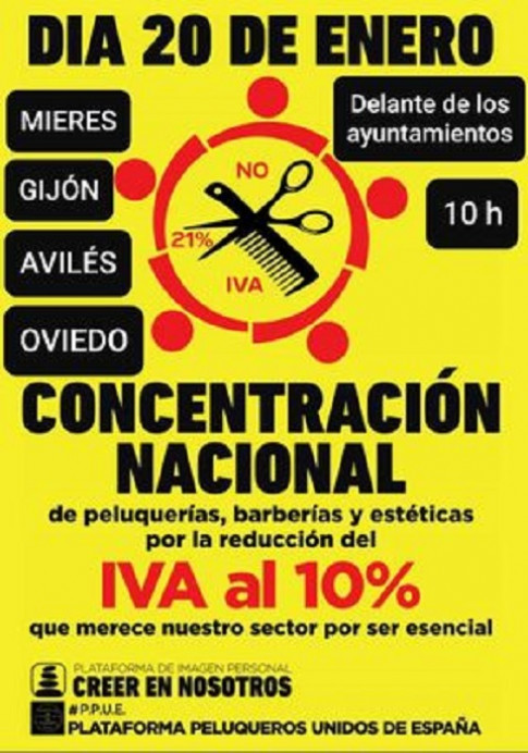 Concentración del gremio de peluquerías, barberías y estéticas - Economía y Empleo