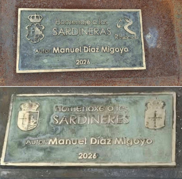 El Ayuntamiento de Ribadesella elimina el asturiano de la placa de Les Sardineres