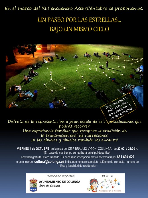 Colunga invita a ‘Un paseo por las estrellas... bajo un mismo cielo’ - Concejo de Colunga