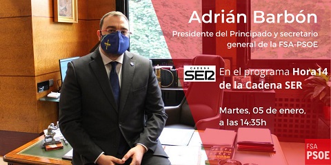 Adrián Barbón: «En Asturias ya hemos aplicado el 100% de las primeras 12.020 dosis» - Asturias