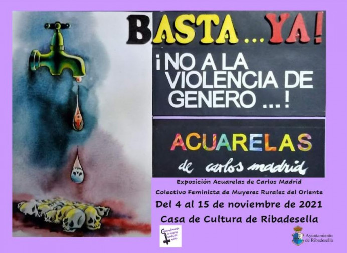 Exposición acuarelas: Basta ya - Concejo de Ribadesella