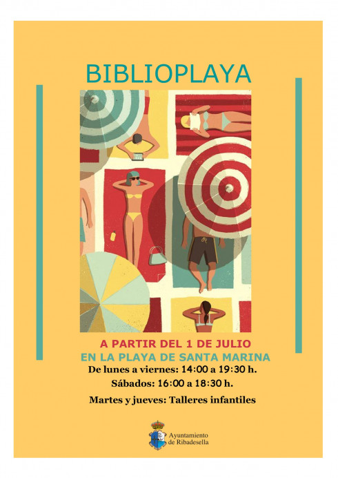 Biblioplaya en la playa de Santa Marina - Concejo de Ribadesella