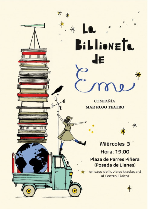 Cuentacuentos La Biblioneta de Eme, a cargo de la Compañía Mar Rojo Teatro - Concejo de Llanes