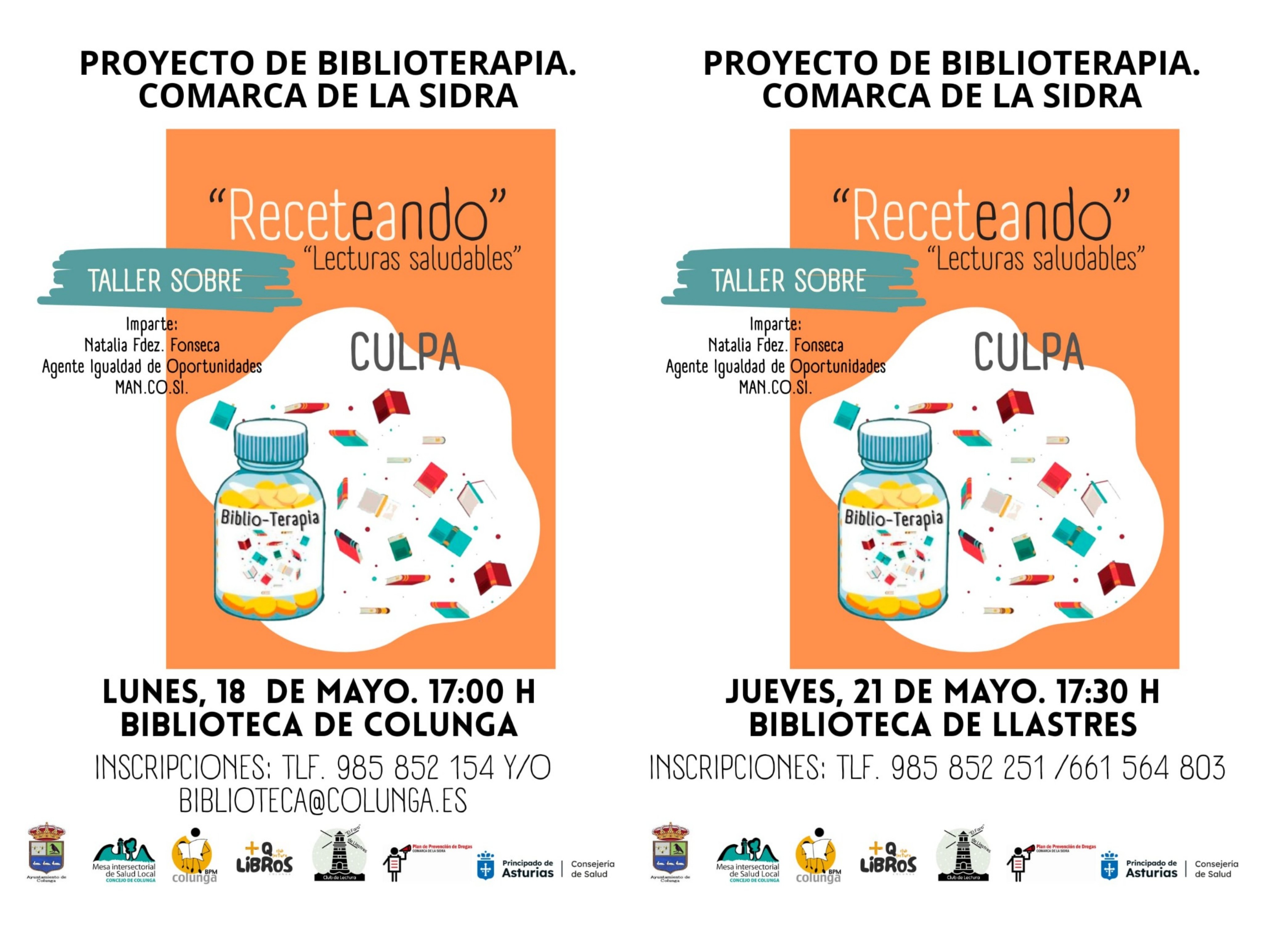 Colunga y Llastres acogen nuevas sesiones de biblioterapia sobre la culpa dentro del proyecto "Receteando" - Concejo de Colunga