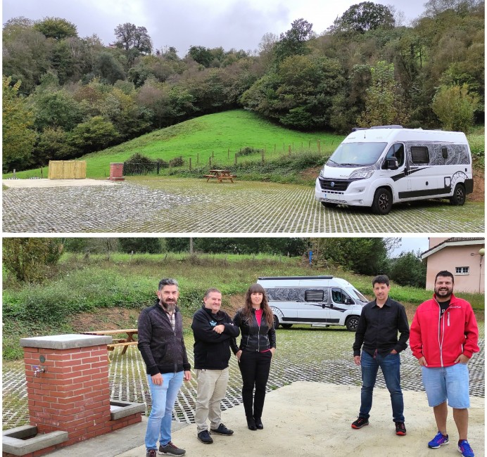Bimenes apuesta por el turismo itinerante con su primera área de autocaravanas - Comarca de la Sidra