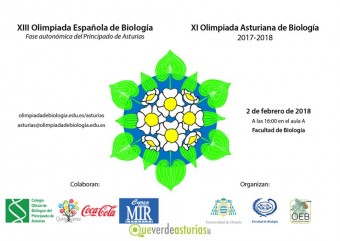 Acto académico de  entrega de premios XI Olimpiada Asturiana de Biología (2018)  (Martes 20 de febrero 16h.) - Educación