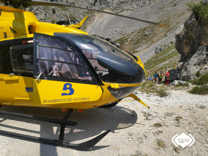 Rescate de montaña en la ruta del Cares - Concejo de Cabrales