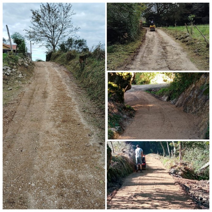 El Ayuntamiento de Llanes repara caminos en La Borbolla y Piñeres de Pría - Concejo de Llanes