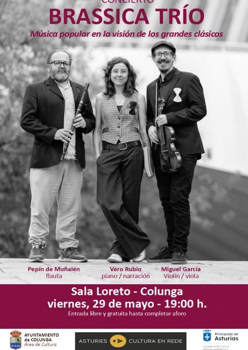 El universo musical de Brassica Trío sonará este viernes en Colunga