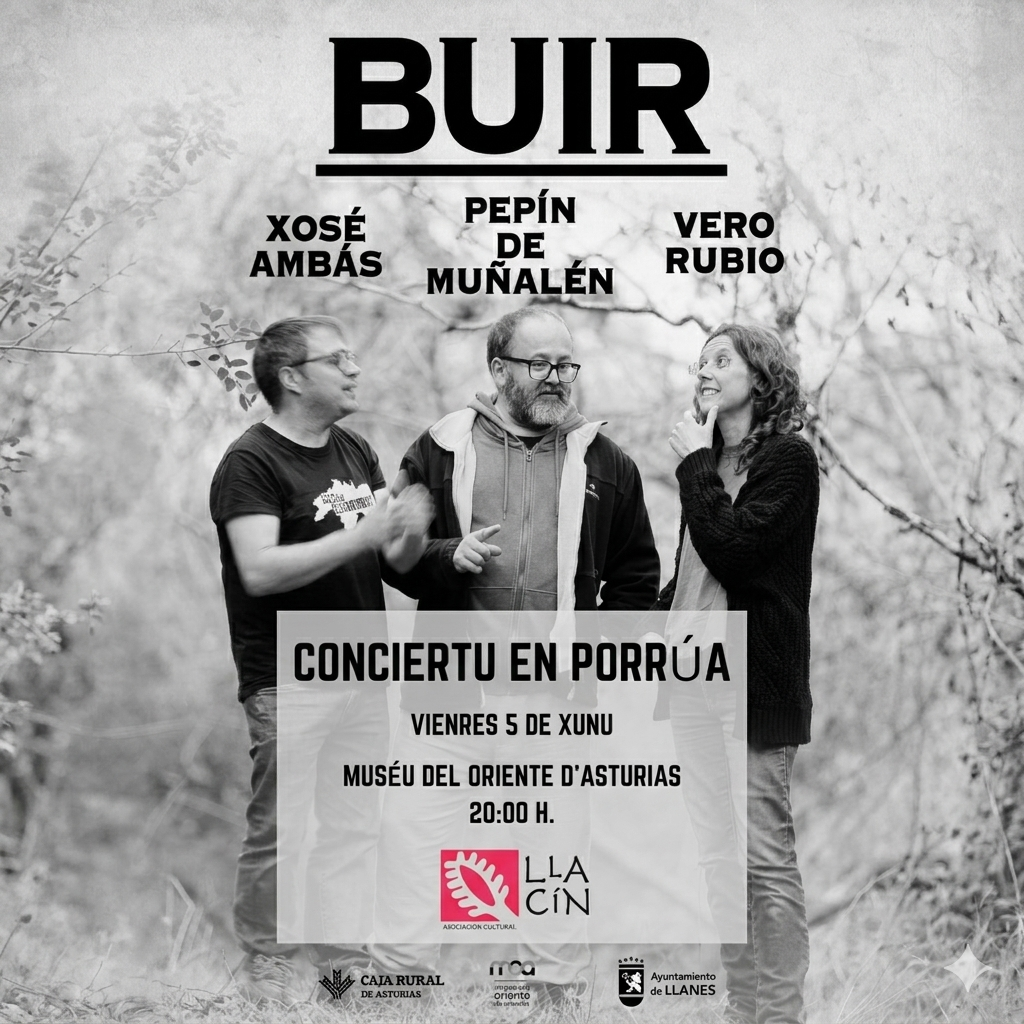 Buir actuará en Porrúa con un concierto de música tradicional asturiana revisada desde una mirada actual - Concejo de Llanes