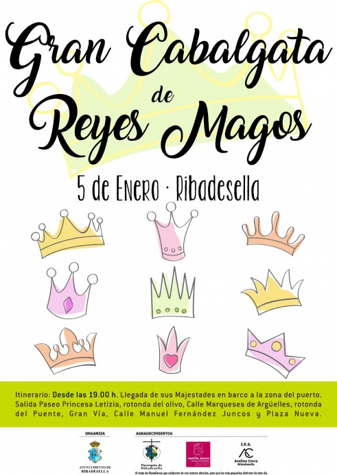 El día 5 de enero tendremos el honor de recibir en Ribadesella a S.S.M.M. Los Reyes Magos de Oriente - Concejo de Ribadesella