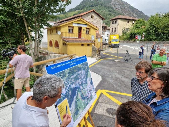 Transición Ecológica finaliza las obras de saneamiento en Carreña, Cabrales, tras invertir cerca de un millón de euros - Concejo de Cabrales