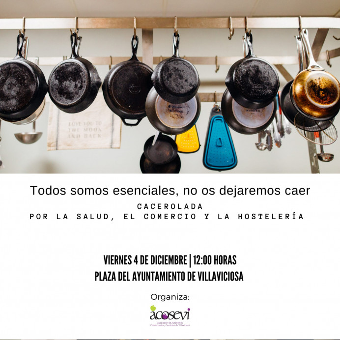 Cacerolada mañana a las 12 horas en la Plaza del Ayuntamiento - Concejo de Villaviciosa
