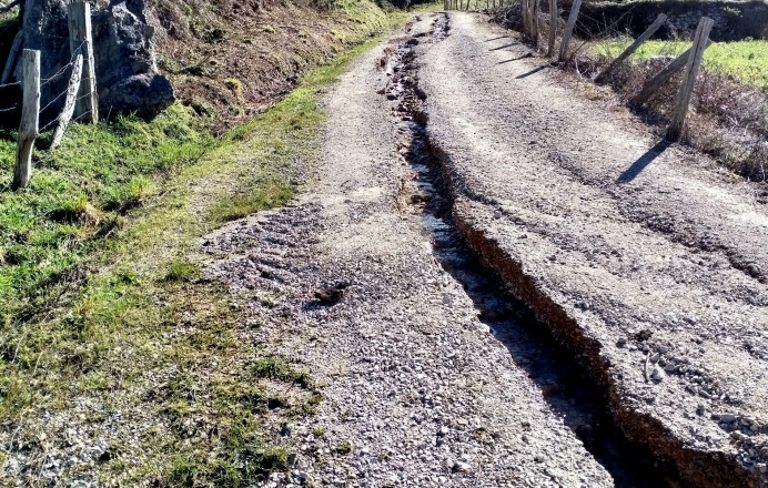 Porrúa reparados dos caminos dañados inundaciones - Concejo de Llanes