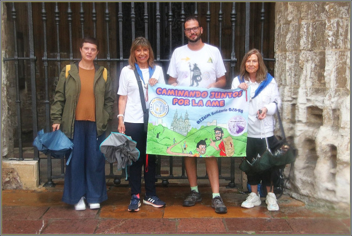 El Camino de Santiago solidario para recaudar fondos para la AME cierra con éxito su paso por Asturias - Sociedad y Cultura