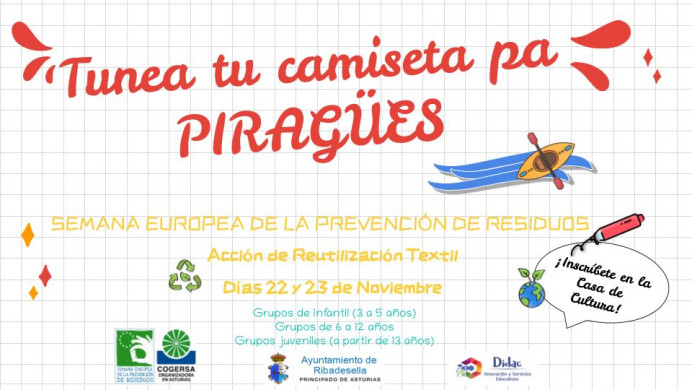 Actividad Tunea tu camiseta pa Piragües - Concejo de Ribadesella