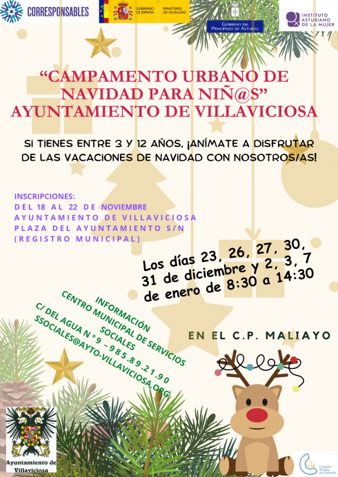Villaviciosa organiza talleres gratuitos de conciliación familiar en Navidad para niños de 3 a 12 años - Concejo de Villaviciosa