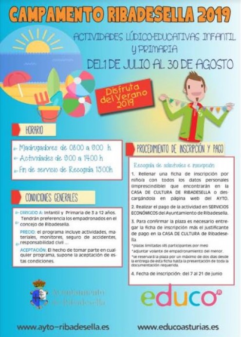 Campamento de verano en Ribadesella - Concejo de Ribadesella