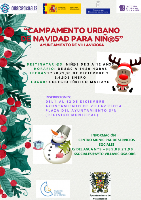 Campamentos de conciliación por Navidad - Concejo de Villaviciosa