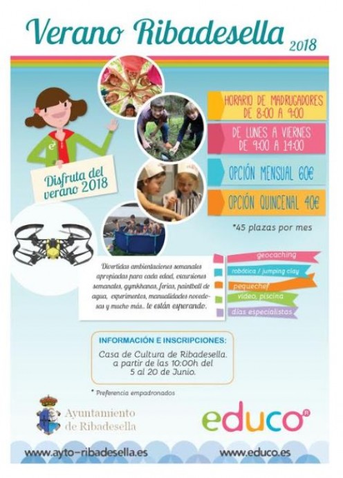 Campamento de verano en Ribadesella 2018 - Concejo de Ribadesella