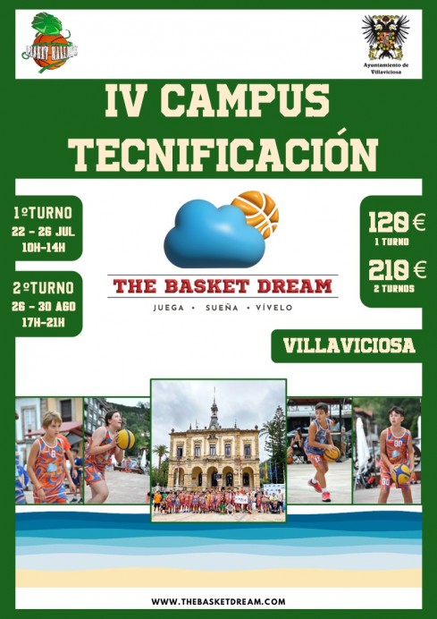 Campus de Tecnificación de Baloncesto The Basket Dream en Villaviciosa - Concejo de Villaviciosa