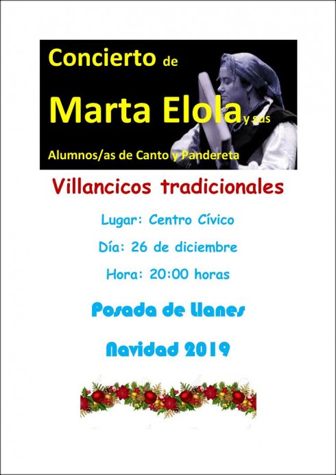 Posada: Concierto de villancicos tradicionales de Marta Elola - Concejo de Llanes