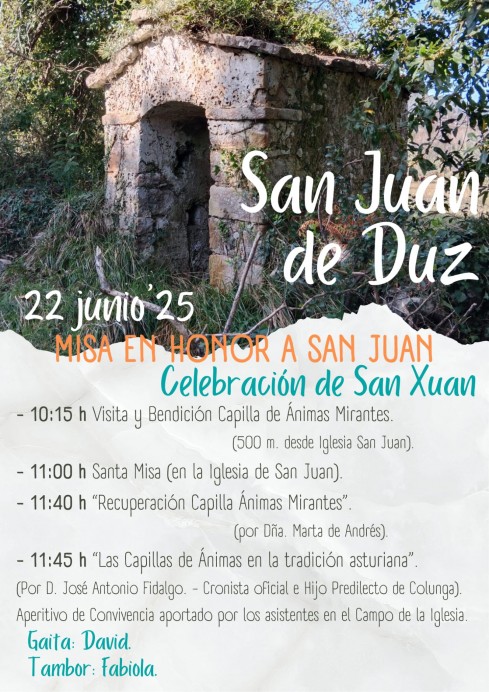  San Juan de Duz celebra el 22 de junio una jornada especial en torno a las capillas de ánimas - Concejo de Colunga
