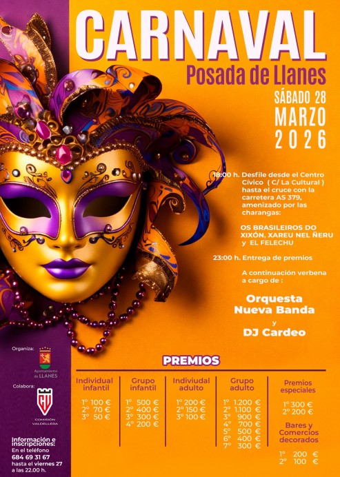 Posada de Llanes se prepara para un Carnaval 2026 lleno de música, desfile y ambiente festivo - Concejo de Llanes