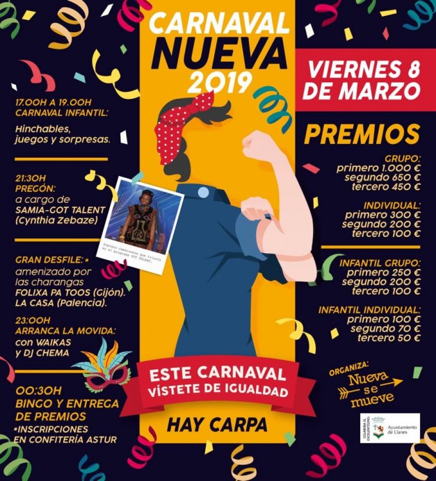 Nueva de Llanes celebra este viernes la fiesta de Carnaval 2019 - Concejo de Llanes