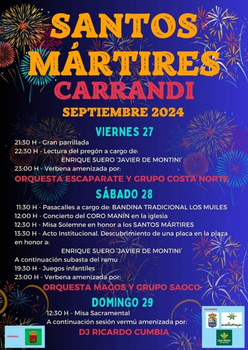 Carrandi celebra los Santos Mártires 2024 con un fin de semana lleno de actividades - Concejo de Colunga