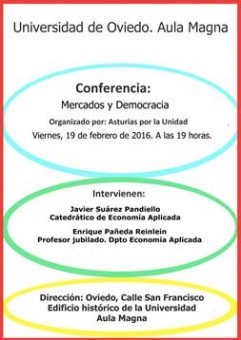 Conferencia sobre “Mercados y democracia” - Sociedad y Cultura
