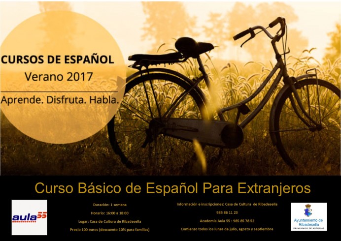 Curso de Verano de Español para Extranjeros. Julio, Agosto y Septiembre - Concejo de Ribadesella